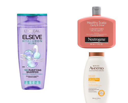 oily hair products on budget cover photo collage