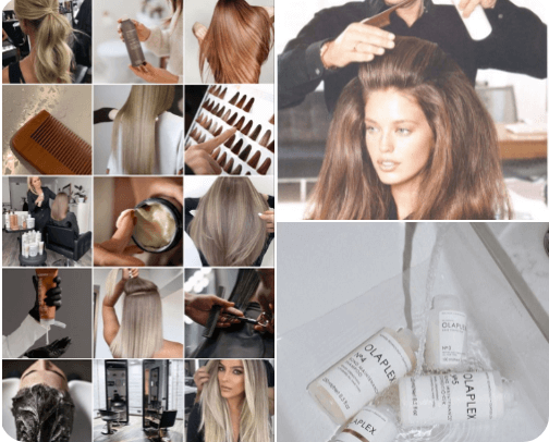 Hair care cover photo collage