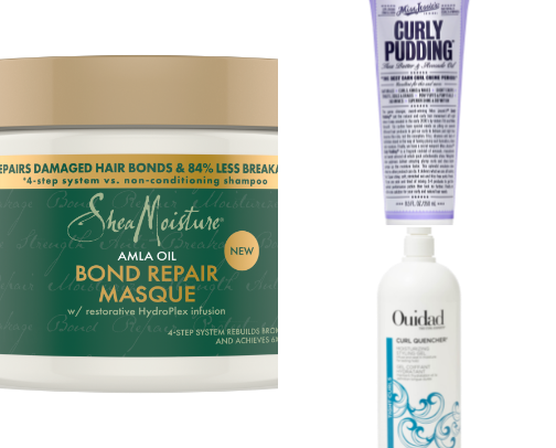 holy grail products for 3a hair cover photo collage