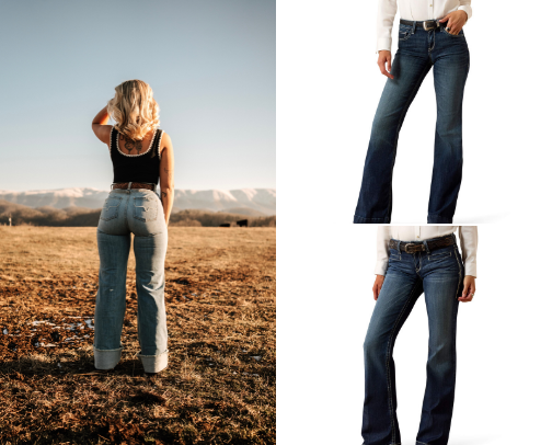 Western Styled Jeans cover photo collage