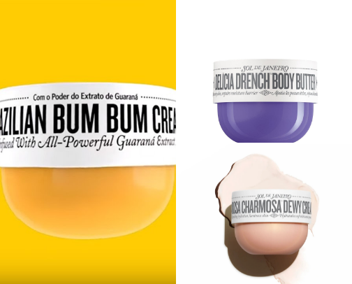 Body creams and lotions that are currently viral and effective cover photo collage