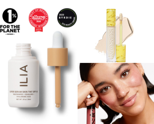 Everyday natural nontoxic makeup ✨ cover photo collage