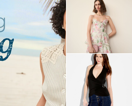 Clothing and accessories for women cover photo collage