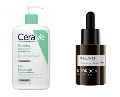 Skincare products cover photo collage