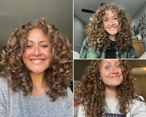 Curly Hair Routine on a Budget cover photo collage