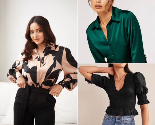 Tops + Blouses for women 👯‍♀️ cover photo collage