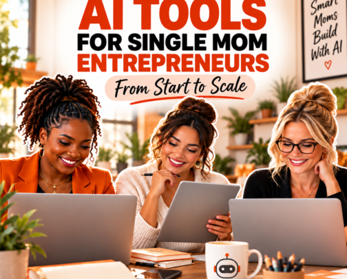 AI Tools for Single Mom Entrepreneurs (From Start to Scale) cover photo collage