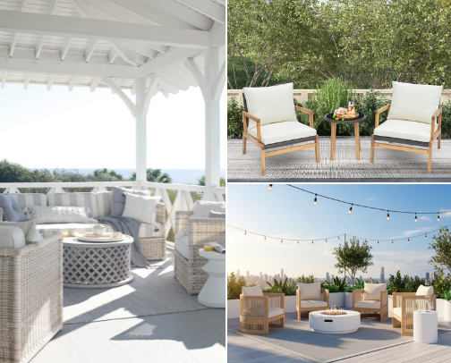 Coastal-Inspired Outdoor Furniture for a Calm Backyard Retreat cover photo collage