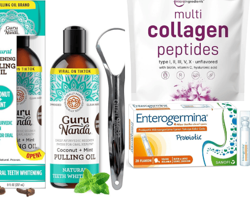 Viral healthy and wellness products cover photo collage