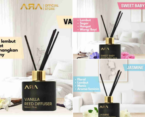 Reed Diffuser ARA - Pengharum Ruangan Untuk Aromaterapi cover photo collage