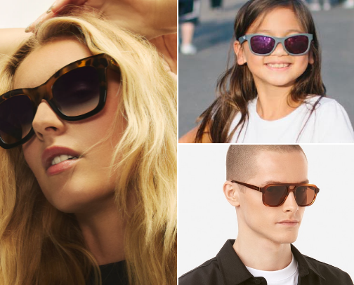 SUNGLASSES FOR THR WHOLE FAMILY cover photo collage