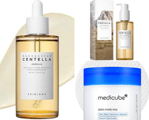 Korean skincare cover photo collage