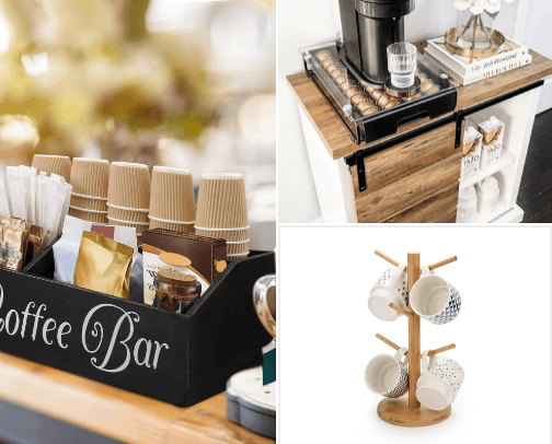 Cozy Up Your Home with These Coffee Bar Ideas cover photo collage