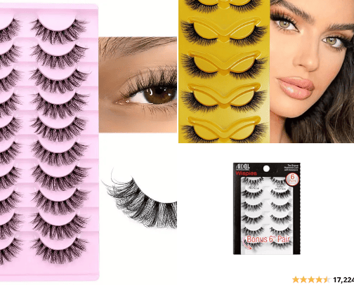 Top false lashes recommendations cover photo collage