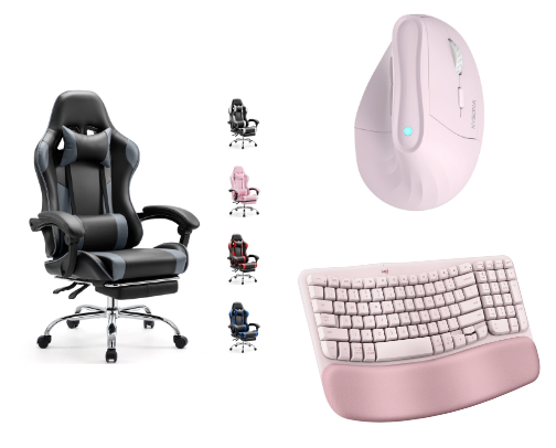 Ergonomic Tech and Accessories cover photo collage