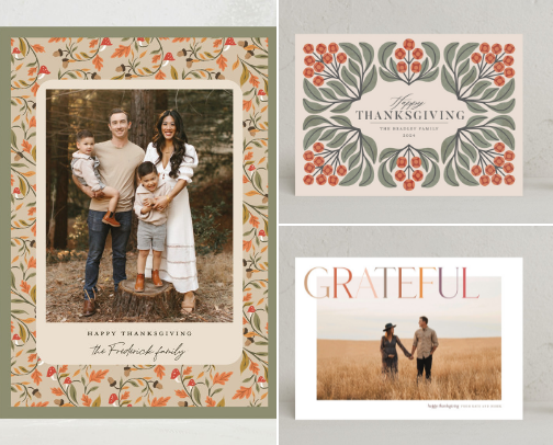 Thanksgiving Cards and Invitations cover photo collage