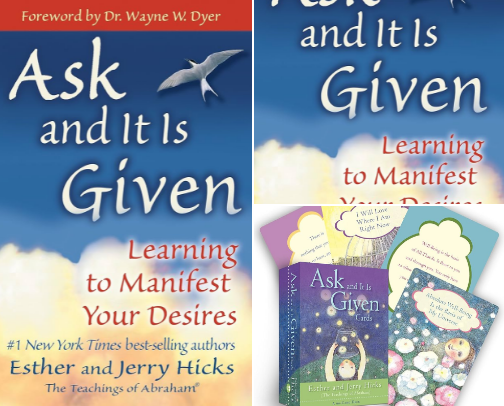 Ask and It Is Given: Learning to Manifest Your Desires reader set cover photo collage