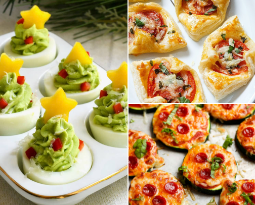 Cute Christmas Appetizers for Holiday Parties cover photo collage