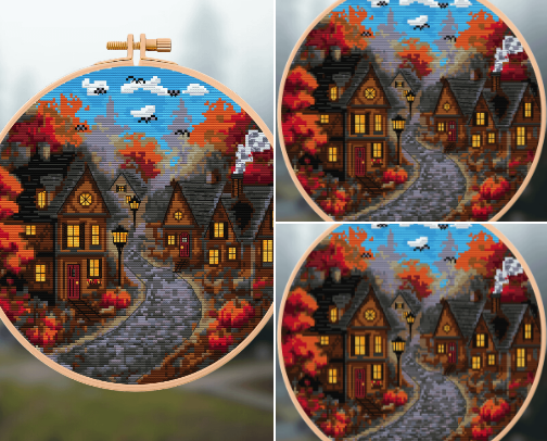 Halloween Cross Stitch Patterns cover photo collage