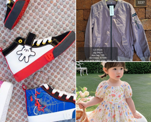 Kids fashion cover photo collage