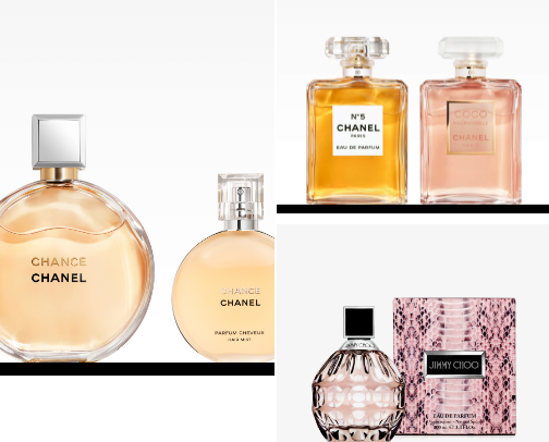 Fragrances cover photo collage