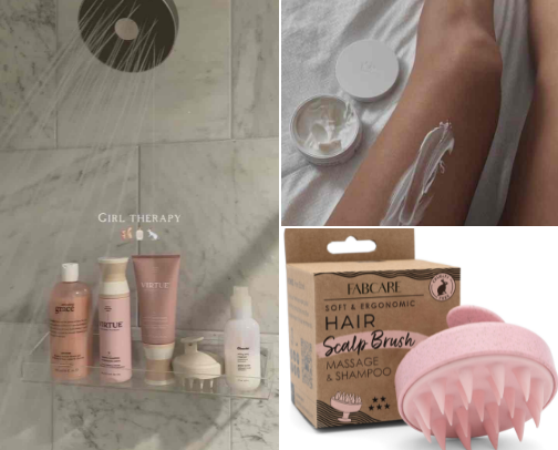 perfect shower and body care💕 🫶🏻 cover photo collage