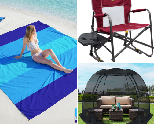 Camping cover photo collage