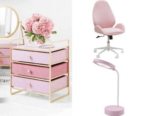 Dekorasi serba pink versi cute girl cover photo collage