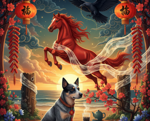 [Lunar New Year] - Horse cover photo collage