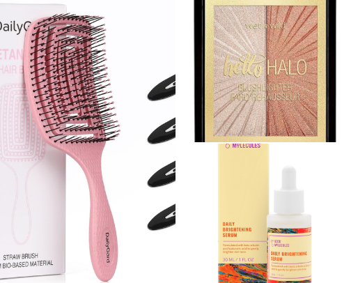 Beauty products cover photo collage