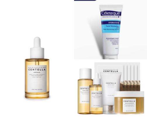 Skincare products reco cover photo collage