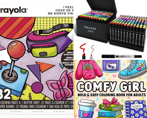Coloring Instead of Crashing Out cover photo collage