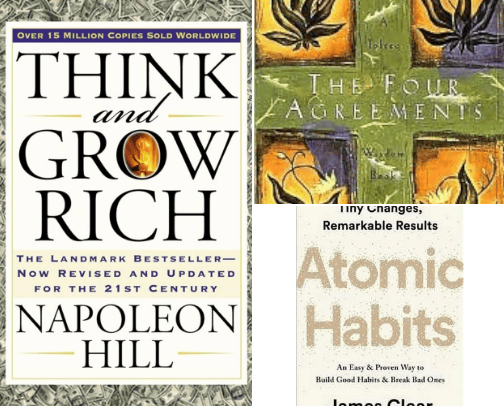 Favorite Books for Self Improvement cover photo collage