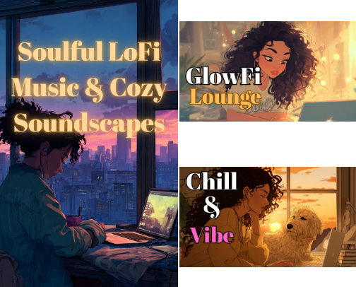 GlowFi Lounge Soundscapes cover photo collage