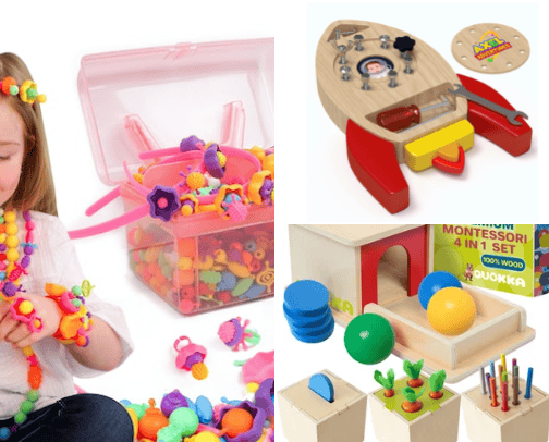 Montessori toys for children cover photo collage