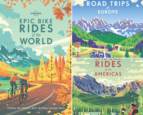 Free PDF - Companions to Lonely Planet Epic Bike Rides of the World: 200 Extraordinary Cycling Routes Across the Globe | Maps & Travel Tips | Easy & Challenging Adventures | Stunning Photography cover photo collage