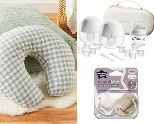 Our most used items in the first three months postpartum! cover photo collage