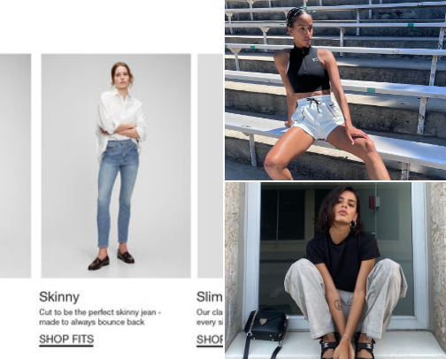 Denim Pants with Croptop cover photo collage
