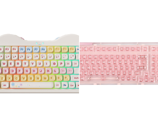 cute mechanical keyboards ✨🌸🌱 cover photo collage
