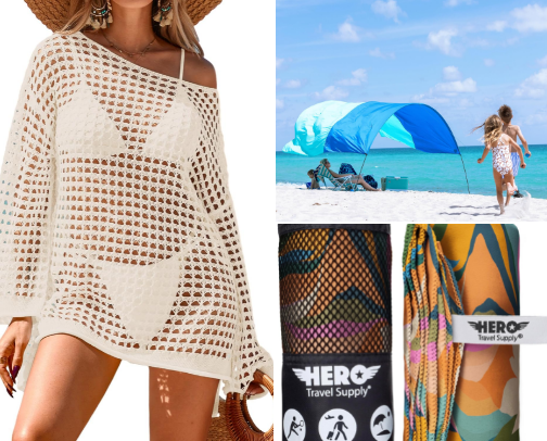 My Beach Day Essentials ☀️ (Everything I Bring With Me) cover photo collage
