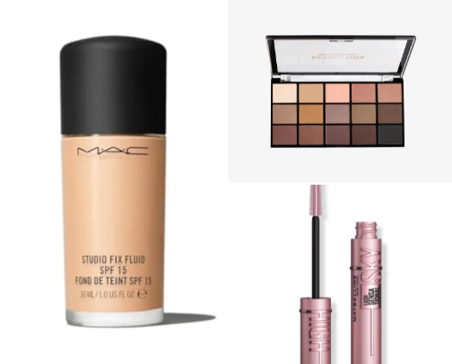 Make-up products for your routine cover photo collage