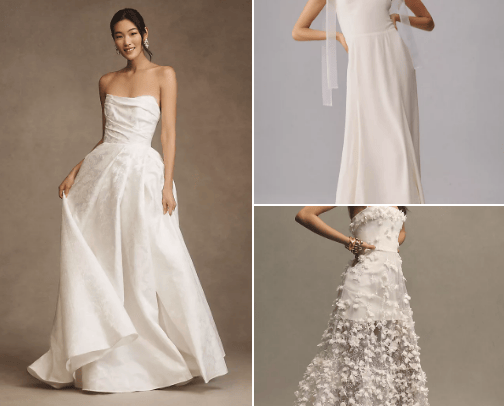 bridal wedding dresses by antrhopologie cover photo collage