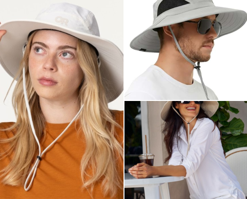 I Finally Found Sun Hats That Stay On in Wind and Actually Look Cute cover photo collage