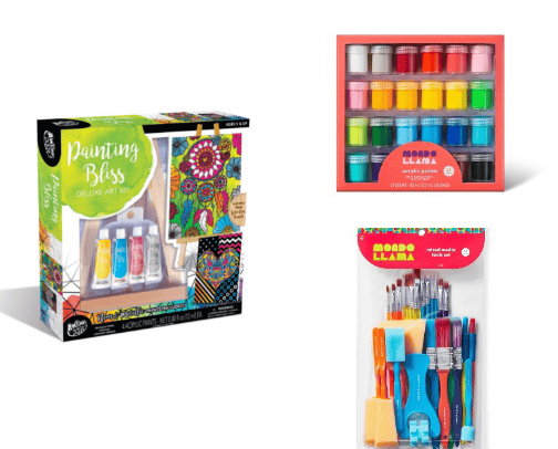Art supplies for kids cover photo collage