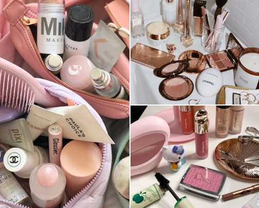 beauty recs 😍💋💄💗 cover photo collage