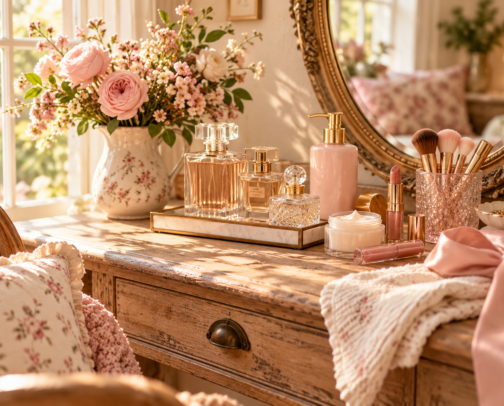 Beauty Essentials | Perfume, Skincare, Makeup & Hair Care cover photo collage