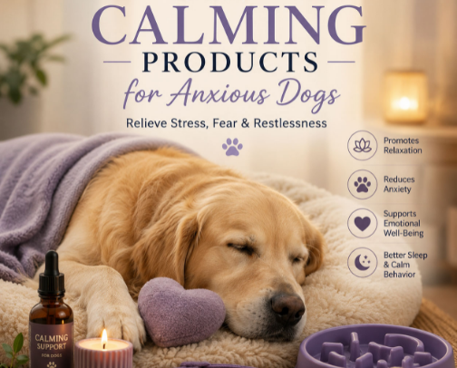 Best Calming Products for Anxious Dogs: Relieve Stress, Fear & Restlessness cover photo collage