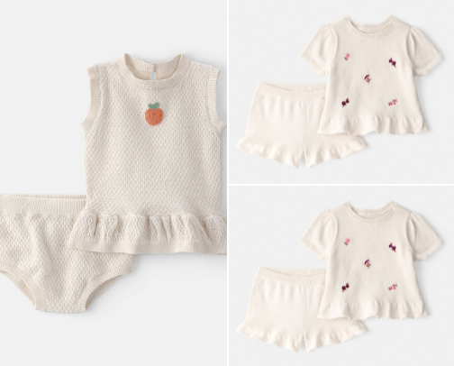 Toddler Girl Carter’s sneak peek spring clothing cover photo collage