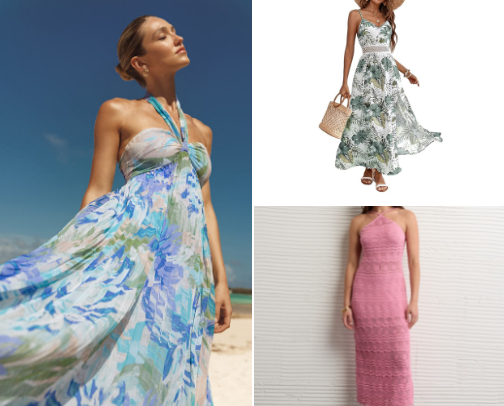 Beach Vacation Dresses cover photo collage
