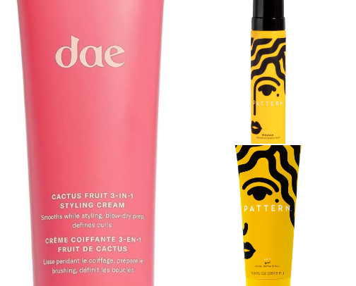 new hair care routine favorites for wavy/curly hair cover photo collage